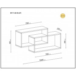 Square Duvar Rafı Kırmızı Square Duvar Rafı Kırmızı