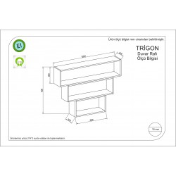 Trigon Duvar Rafı Ceviz Trigon Duvar Rafı Ceviz